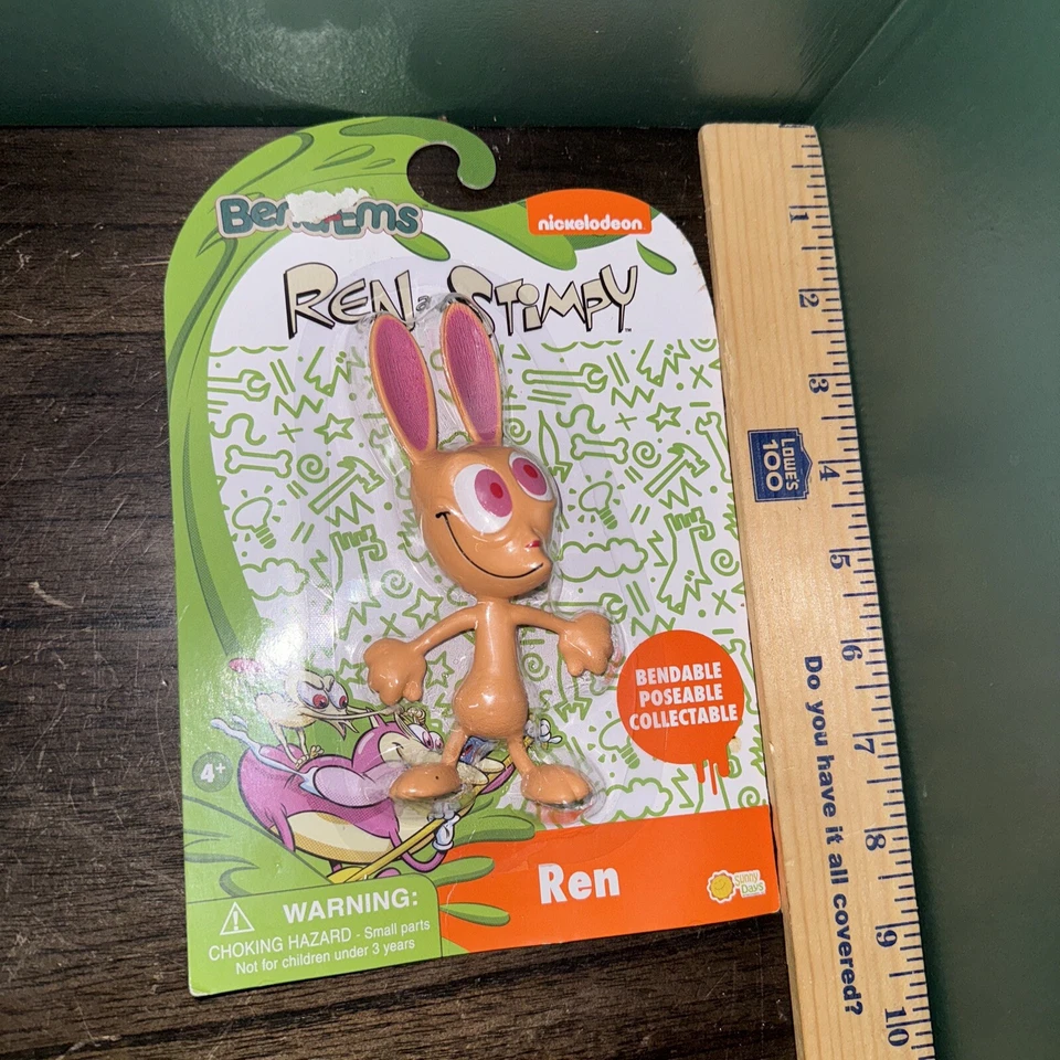 Bend-Ems REN & Stimpy Bendable Poseable Collectable REN Figure Toy Nickelodeon - Image 1 of 4
