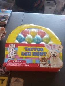 NUEVO Tatuaje Mascota Caza de Huevos 16 Huevos Huevo de Pascua Precargado - Imagen 1 de 2