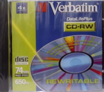 Verbatim CD-RW DataLifePlus 650 MB Jewelcase - Bild 1 von 2