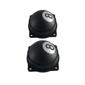 Motone EFI Carb Tops Contrast Cut 8 Ball Black TRIUMPH BONNEVILLE T100 THRUXTON - Picture 1 of 5