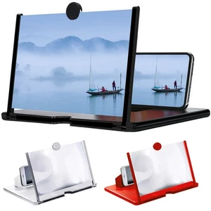 12" 3D HD Folding Adjustable Mobile Phone Screen Magnifier Amplifier Stand Brack - Photo 1 sur 14