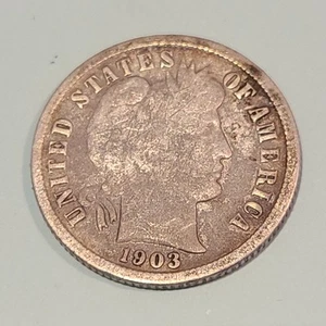 1903S US Barber SILVER Dime "San Francisco" "KEY DATE" Low Mintage! Rare (1) - Picture 1 of 5