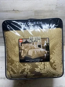 J. Reine Napoléon 4 pièces Parure de couette King dorée neuve - Photo 1/5
