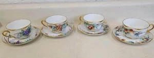 Juego de 4 platillos de té vintage Hutachenreuther Baviera Alemania Selb Fruit. S2 - Imagen 1 de 13