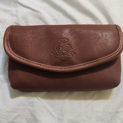 Cartera marrón vintage con monedero sin asas, llavero libro de cheques ver foto Foto 1 de 4