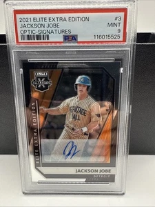 Elite 2021 edición extra Optic Signatures #3 Jackson Jobe PSA 9 - #74/99 - Imagen 1 de 2