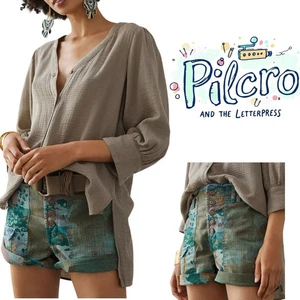 Anthropologie Pilcro The Wanderer mittelhohe Boho tarnfarbene Cargoshorts Größe 28 - Bild 1 von 14
