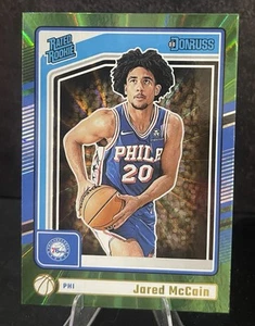 Holo láser verde 76ers Donruss Panini 2024-25 novato con clasificación Jared McCAIN #228 - Imagen 1 de 2