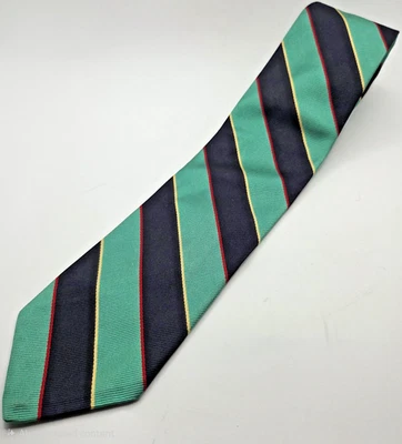 Corbata Robert Talbott cosida a mano para Mr. B Des Moines verde y azul Repp Foto 1 de 2