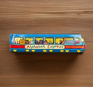 Alphabet Express 26 Fun A-Z Board Books VTG Train Locomotive Storage Box 1999 - Picture 1 of 7