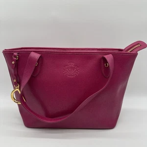 Ralph Lauren Newbury rot Saffiano Lackleder Tasche Handtasche Handtasche groß Tasche - Bild 1 von 14