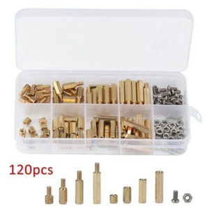 120 Pcs M3 Male Female Brass Hex Column Standoff Support Spacer Pillar. - Picture 1 of 5