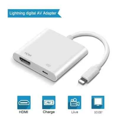CAVO ADATTATORE TV AV DIGITALE ORIGINALE APPLE LIGHTNING A HDMI PER IPAD IPHONE - Immagine 1 di 4