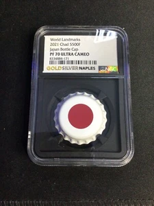 2021 chad 6 gram silver bottle cap 500 Francs NGC PF70 Top Pop 🥇 Japan, Low pop - Picture 1 of 2