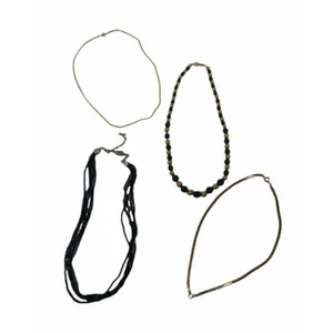 Jewelry Lot Black & Gold Necklaces - Picture 1 of 11