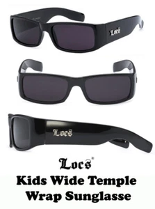 Locs Cool Kids Teenager Junior Lowrider MIB Lead Free Sports Wrap Sunglasses - Picture 1 of 9