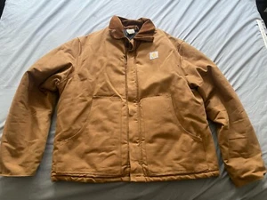 Mens Carhartt Jacket Size XL 48 Tall Detroit Canvas Made In USA Union JQ196 EUC - Picture 1 of 11