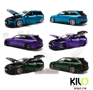 KILOworks 1:18 Audi RS4 Darwin Travel Alloy Diecast Model Car Collection Gifts - Picture 1 of 39