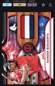 Topps MLB Bunt DIGITAL 2022 Tribute Red Stamp of Approval Relic Xander Bogaerts - Picture 1 of 1