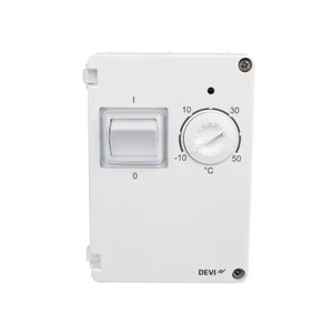 DEVIreg 610 Aufputz Temperaturregler Thermostat NC/NO Schaltausgang ext. Sensor - Bild 1 von 6