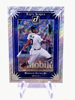 2019 Donruss Elite Series Ronald Acuna Jr Rapture Elite Series #ES-1 - Image 1 of 2