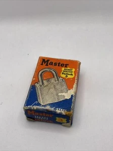 Vintage Master SECRET SERVICE Padlock #1 Laminated Steel + Original Box + 2 Keys - Picture 1 of 4