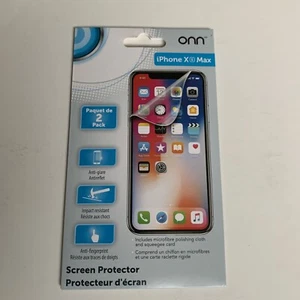 ONN iPhone X S Max Screen Protector Set Of 2 - Photo 1 sur 2