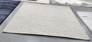 IVORY / GREY 8' X 8' Square Back Stain Rug, Reduced price 1172752110 ABT203F-8SQ - Picture 1 of 4
