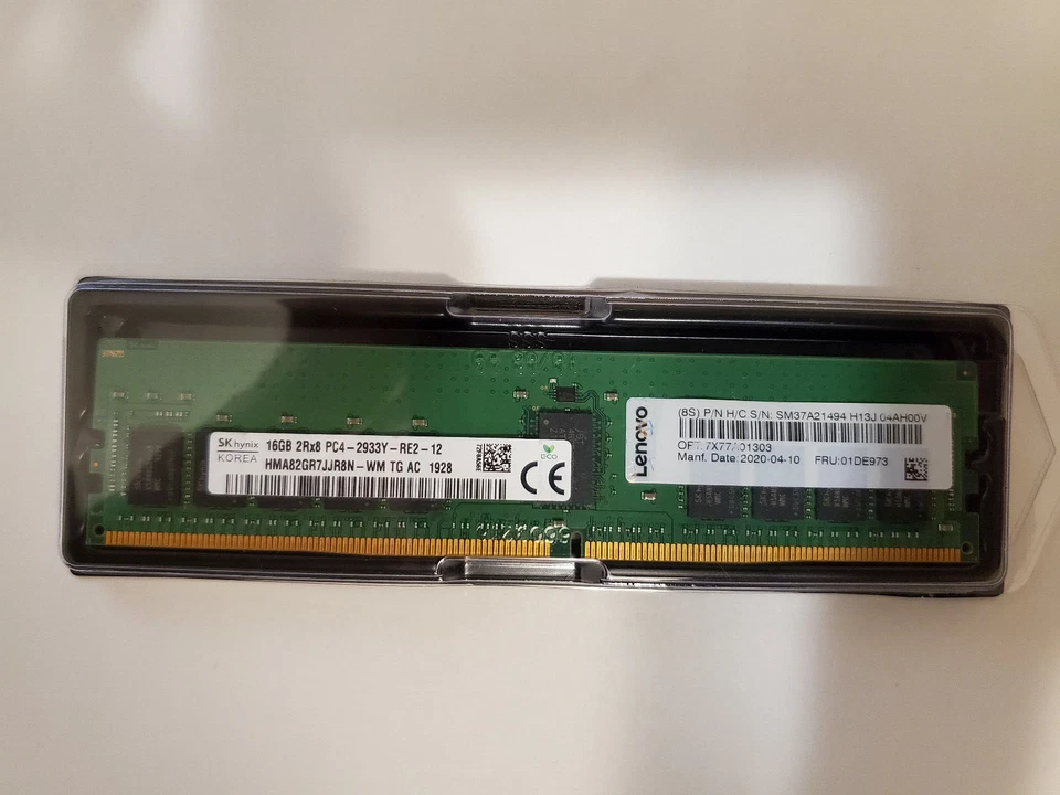 LENOVO  7X77A01303 THINKSYSTEM 16GB TRUDDR4 2933Y MHZ 2RX8 1.2V RDIMM - Image 1 of 1
