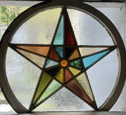 Star stained glass window Cover