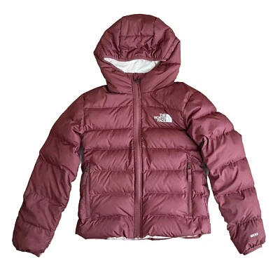 Chaqueta de plumón North Face 600 reversible con capucha para niños niñas, rosa malva, blanca, M (10) EE. UU. Foto 1 de 4