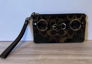 Coach Women’s Wristlet Brown w/ Buckle Front. - Picture 1 of 4