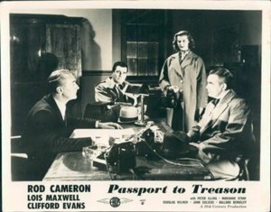 LOIS MAXWELL ROD CAMERON PASSPORT TO TREASON LOBBY CARD