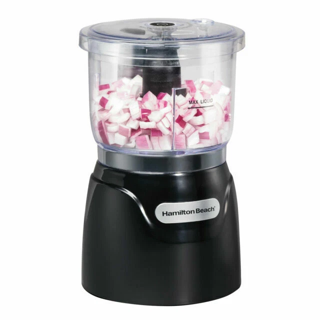 Hamilton 72850 Beach Stack & Press 3-Cup Chopper - Black