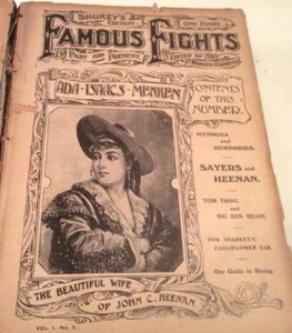 ** Very Rare ** Shurey's Famous Fights Past and Present Over 45 Newspapers - Picture 1 of 12