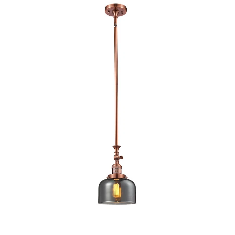 Mini colgante campana grande Innovations de 1 luz en cobre antiguo - 206-AC-G73 Foto 1 de 1