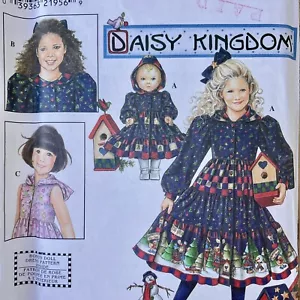 Daisy Kingdom Girl’s Party Dress Pattern Holiday Winter Uncut Sz AA 3,4,5,6 - Picture 1 of 3