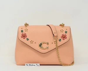 Borsa a tracolla COACH TAMMIE con punto a frusta floreale blush rosa sbiadito CA145 nuova con etichette $450 - Foto 1 di 13