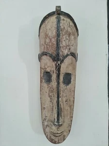 Wooden mask Africa 21 inches 55 cms masque bois ancien Afrique FANG Gabon - Imagen 1 de 9