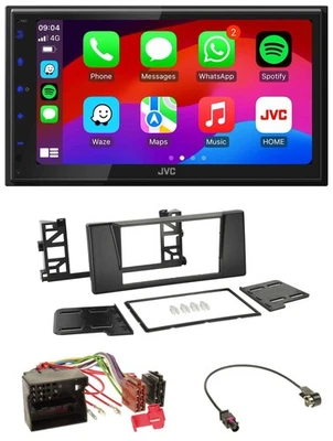 JVC Bluetooth 2DIN MP3 DAB USB Autoradio für BMW 5er E39 X5 Quadlock - Bild 1 von 4