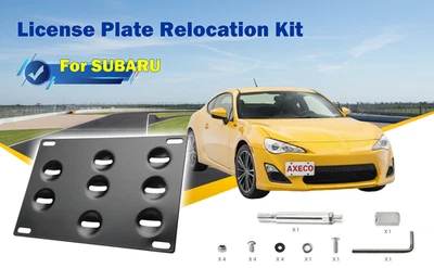 JDM License Plate Holder Tow Hook Mount Bracket Kit For 2015-2019 Subaru BRZ WRX Foto 1 de 4