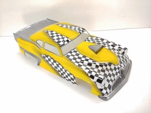Custom Painted ProLine Racing #3523 Super J Pro-Mod RC Drag Body Checkers Yellow - Picture 1 of 7