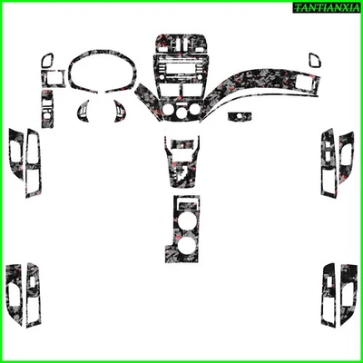 Kit completo de moldura de fibra de carbono forjada de lámina roja para Subaru Impreza WRX STI 2008-14 Foto 1 de 4