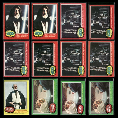 Star Wars 1977 Topps Lot (12) Vintage 1st Edition Ben Obi-Wan Kenobi - Image 1 of 4