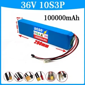 Batería recargable Li-lon 36V 100Ah 10S3P potencia modificada bicicleta scooter - Imagen 1 de 17