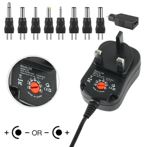 12W/30W Universal AC/DC 3-12V Power Supply Adapter Charger Transformer 6 Tips - Picture 1 of 14