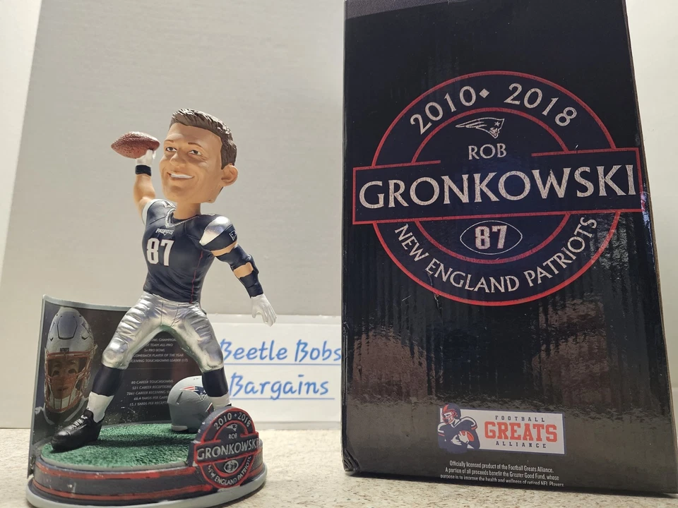 Bobblehead Rob Gronkowski New England Patriots NFL FOCO Nuevo en Caja Grandes del Fútbol Foto 1 de 4