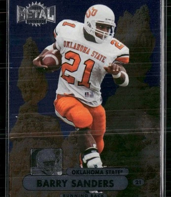 Fleer Retro #M-2 2013 Barry Sanders '98 Metal Universe Foto 1 de 2