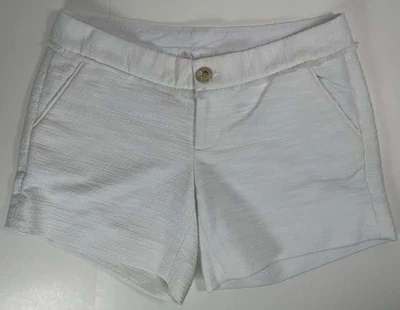 Женские шорты для вечеринок Lilly Pulitzer Callahan курортные белые с бахромой текстурированные размер 00 - Изображение 1 из 4