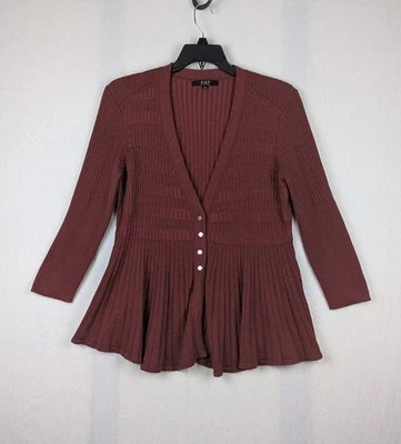 Alex Marie Women's Sweater Size XL Red-Orange Long Sleeve V-Neck Snap Buttons  - Image 1 of 4